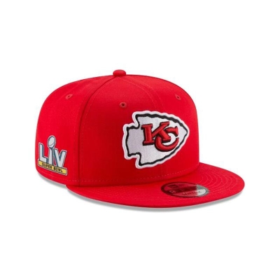 Red Kansas City Chiefs Hat - New Era NFL Super Bowl LV Side Patch 9FIFTY Snapback Caps USA3784126